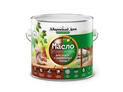Здоровый Дом масло для террас и деревянных полов,  1.8л, бесцветное *4