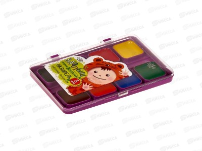 Акварель ГАММА Малыш naturals 8цветов пластиковая упаковка без кисти, 216001 *28