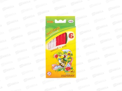 Пластилин  6цветов  90г ГАММА восковой Пчелка, со стеком,мягкие 280029Н *57