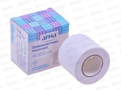 Лейкопластырь Арма 4*500см фиксирующий тканевый белый *48