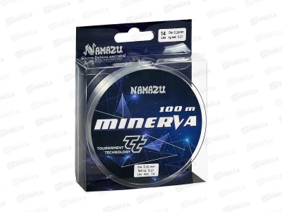Леска Namazu &quotMinerva&quot, L-100м, d-0,28мм, test-6,27кг, прозрачная 100