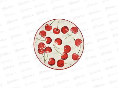 Тарелка десертная &quotВишни&quot  22*3см керамика 824-078 г