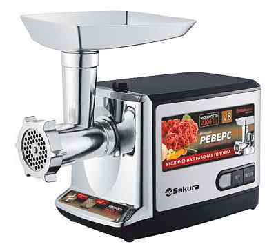 Мясорубка  SA-6419BK 2000Вт реверс Премиум