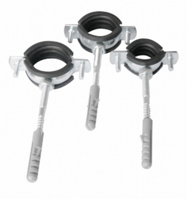 Хомут с гайкой, шпилька-шуруп, дюбель пластиковый 1-1/2&quot(47*52) Aqualink, 03728 *1/140