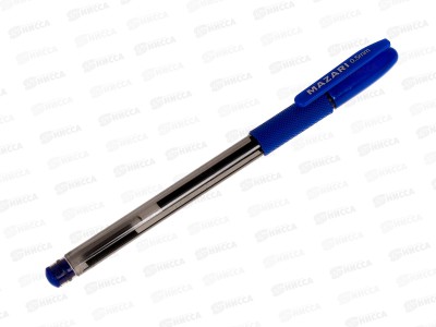 Ручка гелевая MAZARI Regina 0.5мм, прозрачный корпус, синяя M-5526-70*40