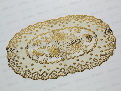Скатерть PVC 30*46см, овал, цвет золото, AL-150  *360