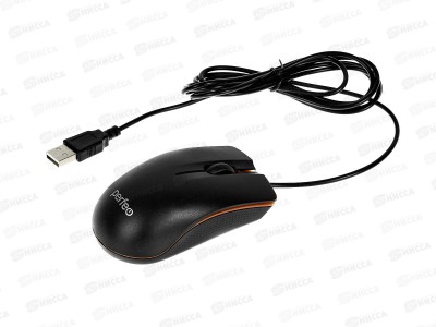 Мышь PERFEO оптическая 3 кнопки LINE, USB, черная,  A4492