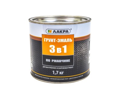 Грунт-эмаль 3в1 Желтый 1,7кг, Лакра  *3
