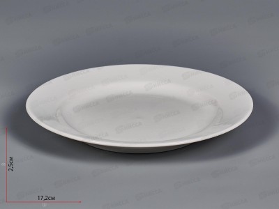Тарелка мелкая 175мм Гладкий край Белье 037052 *30