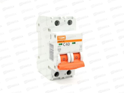 Автоматический выключатель ВА47-29 2P 40А 4,5кА C TDM, 0097 *6/60