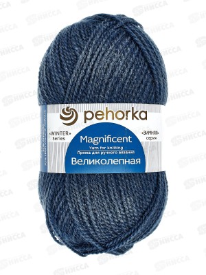 Пряжа Великолепная Светло-джинса 256 акр70% анг30% 100г
