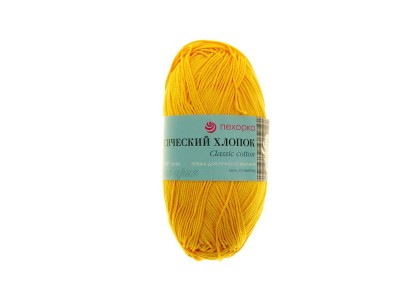 Пряжа Хлопок классический 100% 100гр 250м Желток 12