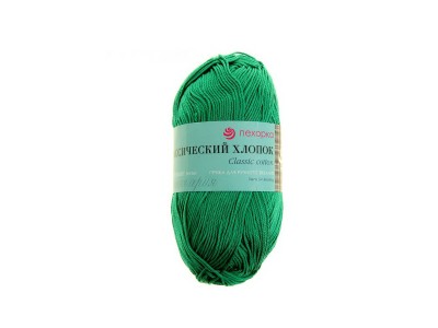Пряжа Хлопок классический 100% 100гр 250м Изумруд 335