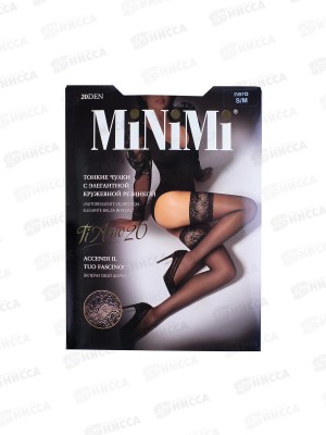 Minimi чулки Ti  Amo 20 (nero, S/M)