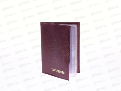 Обложка для автодокументов OfficeSpace темно бордовая 176894 *5