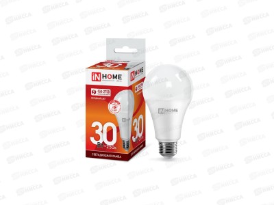 Лампа светодиодная IN HOME LED-A70-VC 30Вт E27 6500К 2700Лм *50