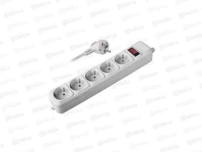 Сетевой фильтр ФАZA  5розеток, 1.8м, FOP-05GS-180 серый *25