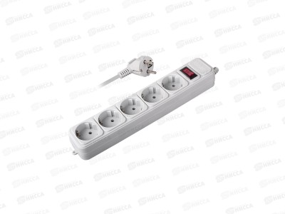 Сетевой фильтр ФАZA  5роз., 5.0м, FOP-05GS-500 серый *25