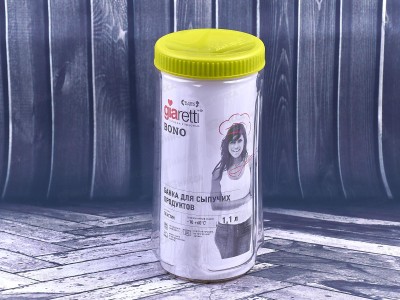 Банка 1,1л для сыпучих продуктов Bono ПЦ2249*12