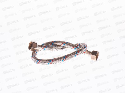 Подводка для воды сталь 1/2&quot гайка/гайка  50см