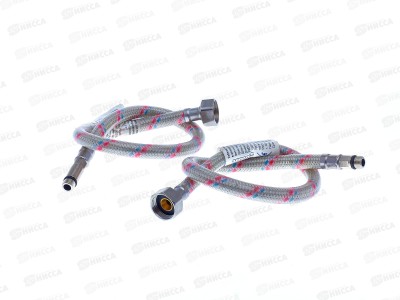 Подводка для смесителя сталь/ПВХ 1/2&quot*М10* 50см пара, M10 50 см