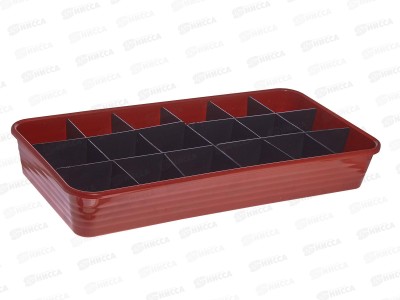Ящик для рассады 480х240х70 с перегородками терракотовый (Интерм)*30