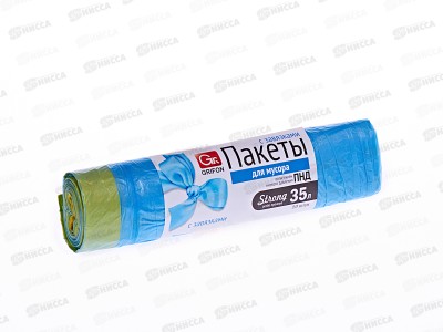Мешки для мусора  GRIFON с завязками 35л 12мкр 20шт в рулоне *30 101-061
