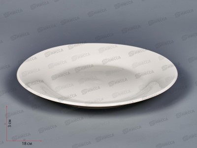 Тарелка плоская круглая d-17,5см (12/96) т7-0003 Белье