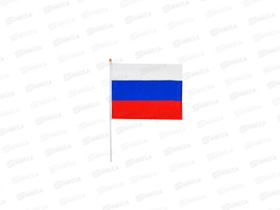 Флаг Россия 20*30см без герба с ручкой (017677)  *12
