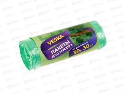 Мешки для мусора 30л (рул/30шт) 9мкр Био *100