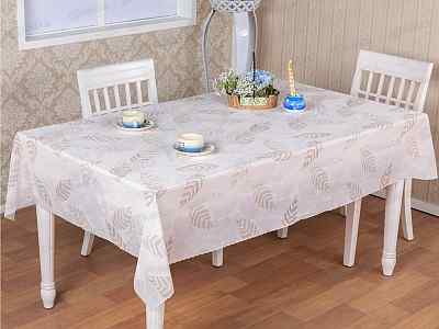 Клеенка Grace Лейс ажурная 1,37х20м GLA-0556J 90662 беж листья
