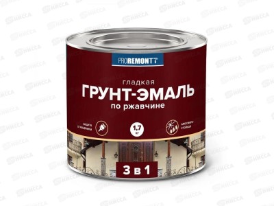 Грунт-эмаль 3в1 PROREMONTT черная 1,7 кг  *3