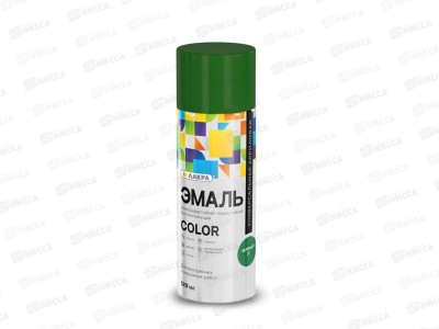 Эмаль ЛАКРА Color аэрозольная  520мл, зеленая (37) *12