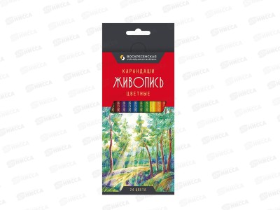 Карандаши 24 цвета ВКФ &quotЖивопись&quot  JIV-CP-1024*4/24