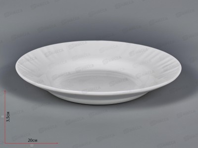 Тарелка глубокая,гладкий край,20см Белье 1039007