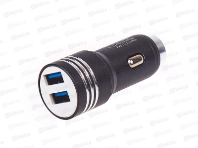 Переходник в прикуриватель с 2-мя USB входами (057223)  Ж