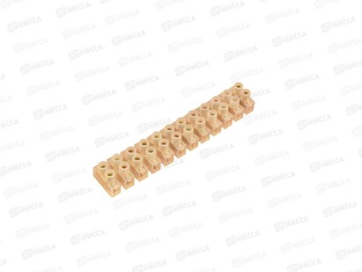 Клеммная колодка винтовая REXANT КВ-6 (2,5-6мм), ток 6, белый, 07-5006