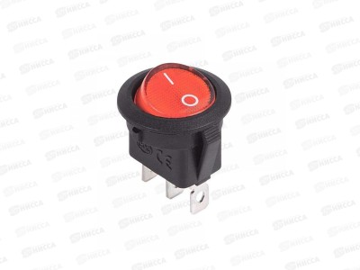 Выключатель REXANT 12V 20А (3c) ON-OFF красный с подсветкой 36-2585  *10