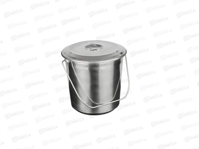 Ведро 7,0л с крышкой, нержавеющее 0097