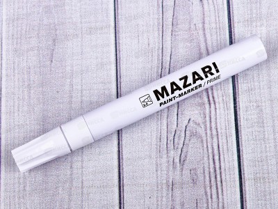 Маркер-краска MAZARI Prime 2мм, бел, M-5043-80*12/144
