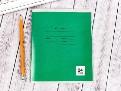 Тетрадь 24листа клетка  ЭКСМ Однотонная серия, 5 видов ТК245002*60