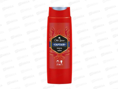 ОЛД СПАЙС гель для душа+шампунь 2в1 Captain 250мл *6