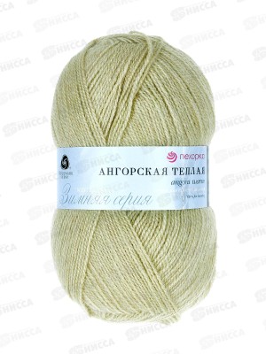 Пряжа Ангорская теплая 1076 фисташка 100г480м шерсть40% акрил60%