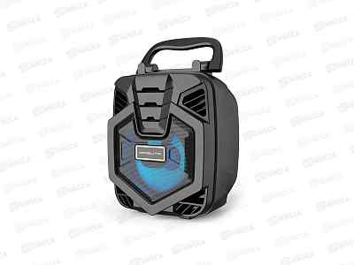 Колонка портативная OT-SPB116, черная, c Bluetooth, 5Вт, USB/FM/TF/AUX, с аккумулятором, 118*87*153мм