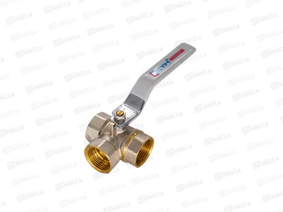Кран шаровый для воды 3/4&quot трехходовой, тип T рычаг СТМ Стандарт  *10/80