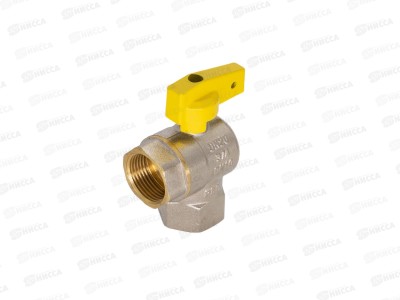 Кран шаровый для газа угловой 1/2&quot гайка /гайка бабочка СТМ ГАЗ