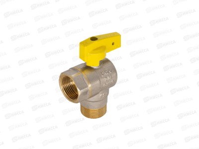 Кран шаровый для газа угловой 1/2&quot гайка /шайба бабочка СТМ ГАЗ