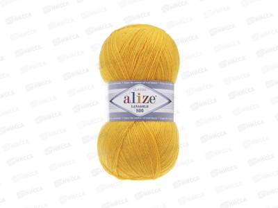 Пряжа Ализе Lana Gold 800 49шерсть+51акрил 100г 800м 216 Желтая