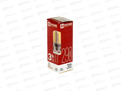 Лампа светодиодная IN-HOME LED-JC-VC 3Вт 12В G4 4000К 270Лм *50