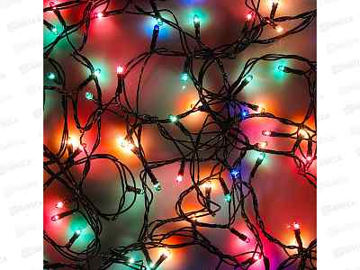 Гирлянда 2,5м вьюн LED26 8режимов  мульти, ПВХ зеленый,  384-045 г